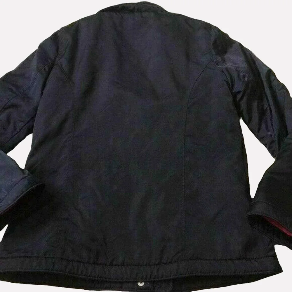 GapKids Dark Blue Soft Nylon Blend Kids Girls Jacket Lined Zipper Snaps Size XL